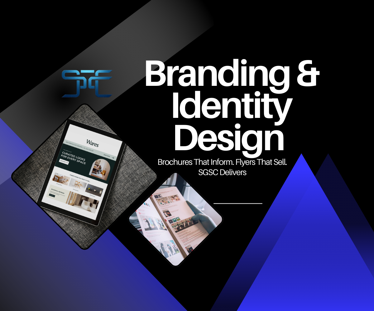 SGSC Technologies builds strong, memorable brand identities that stand out in any market. We craft logos, color palettes, typography, and brand guidelines tailored to your vision. Our designs reflect your values, voice, and business goals with precision and creativity. From startups to enterprises, we shape cohesive branding across all platforms. We don’t just design logos — we create lasting impressions. Trust SGSC to turn your business into a powerful, recognizable brand.