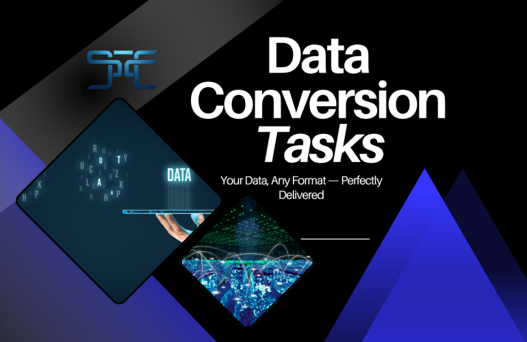 SGSC Technologies specializes in accurate and efficient data conversion tailored to your business needs. We convert files across multiple formats while ensuring data integrity and structure. From PDFs to Excel, images to databases — we handle it all with precision. Trust SGSC to streamline your data, saving you time and boosting productivity.