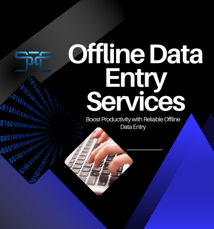 SGSC Technologies provides accurate and efficient Offline Data Entry Services tailored to your business needs. Our skilled team ensures error-free data input from physical documents, forms, and files into digital formats. We prioritize confidentiality, speed, and precision to support smooth data management. Choose SGSC for dependable offline data solutions that keep your operations running seamlessly.