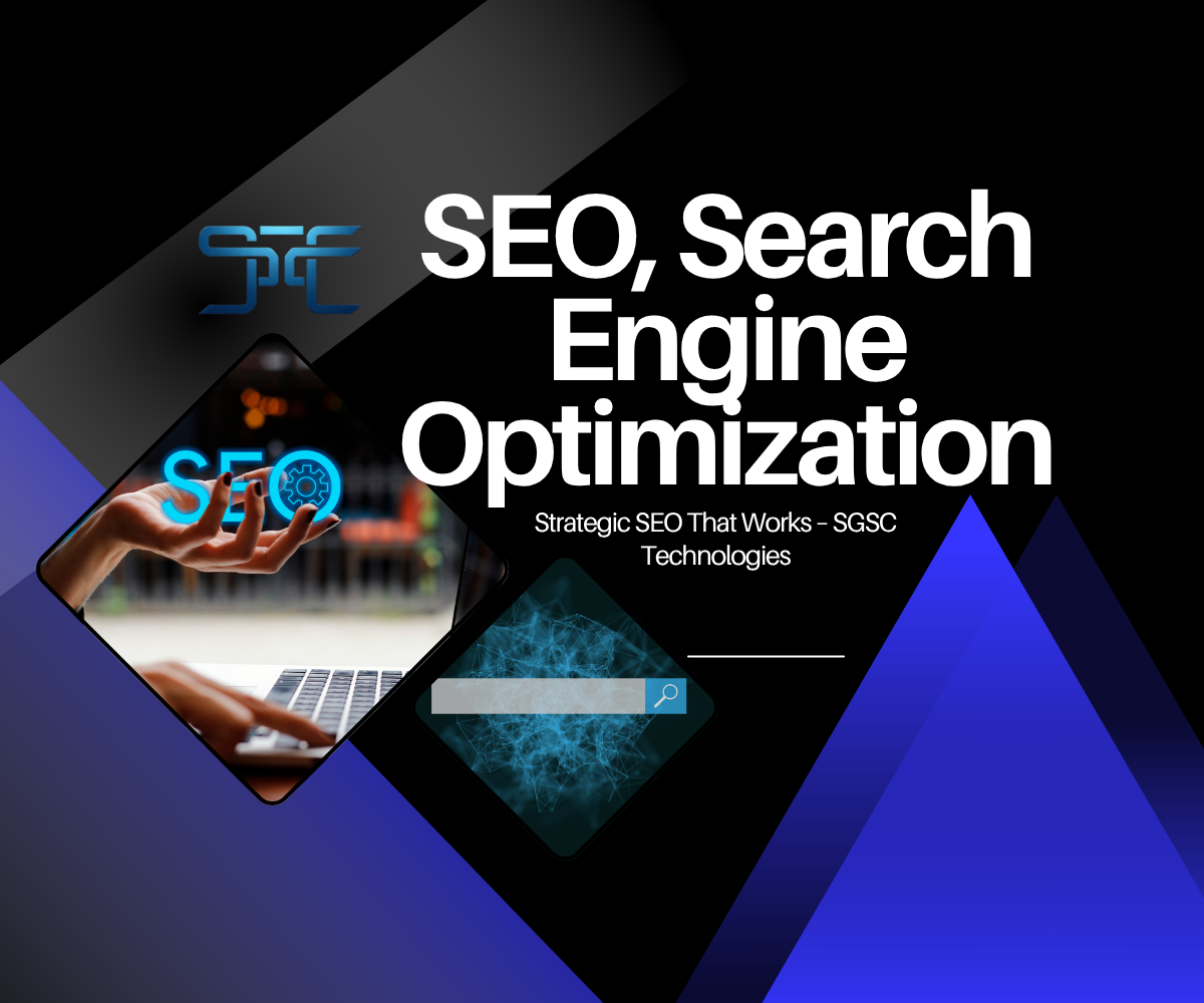 SGSC Technologies offers comprehensive SEO solutions, combining both online and offline SEO strategies to maximize your brand's visibility. Our online SEO services include keyword optimization, content creation, and technical SEO to boost your search rankings. With offline SEO, we strengthen your digital presence through backlinks, branding, and local citations. Trust SGSC to deliver measurable results and long-term growth.